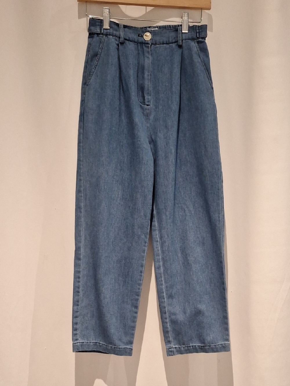 The Korner High-Rise Light Blue Denim Tapered Trouser Jeans Pants Size 2